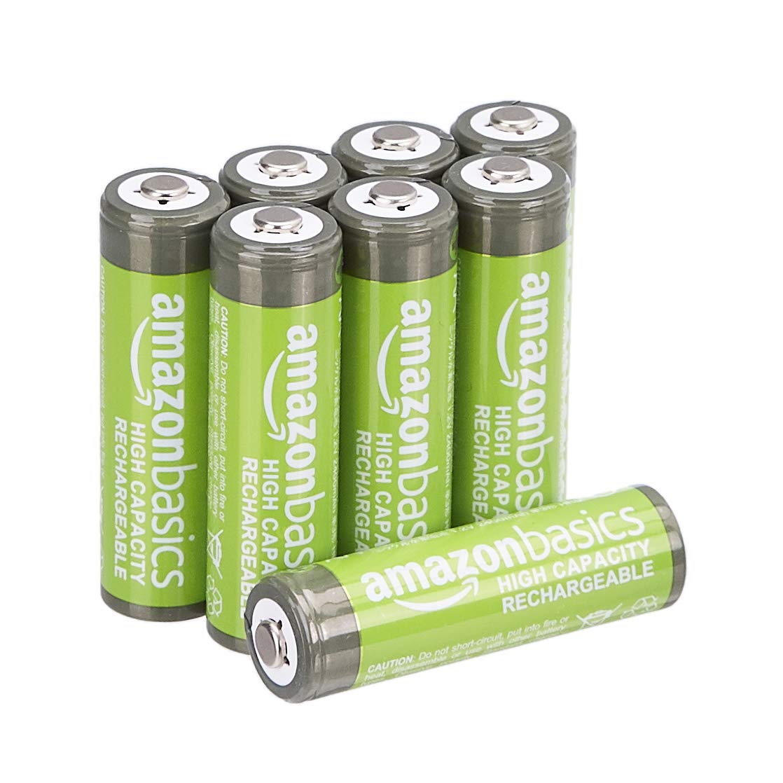 Amazonベーシック 充電池 充電式ニッケル水素電池 単3形8個セット 最小容量2400mAh 約400回使用可能
